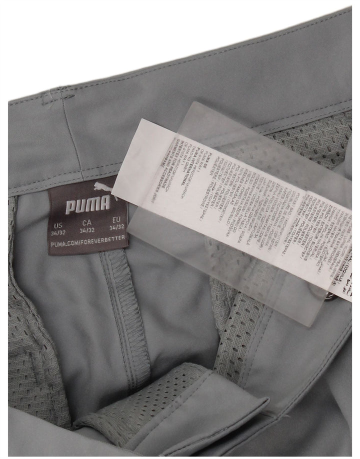 Puma Herren Slim Chino Hose W34 L32 Grau Polyester