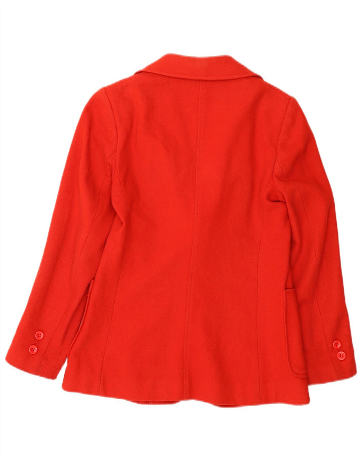 Vintage Damen 3-Knopf-Blazerjacke UK 10 Small Rot