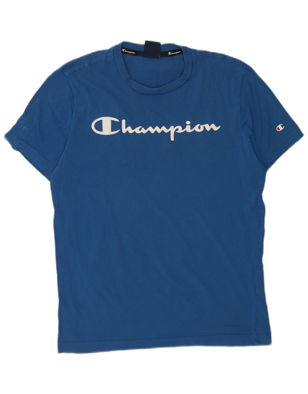 Champion Herren-T-Shirt mit Grafik, Größe S, Blau, Baumwolle