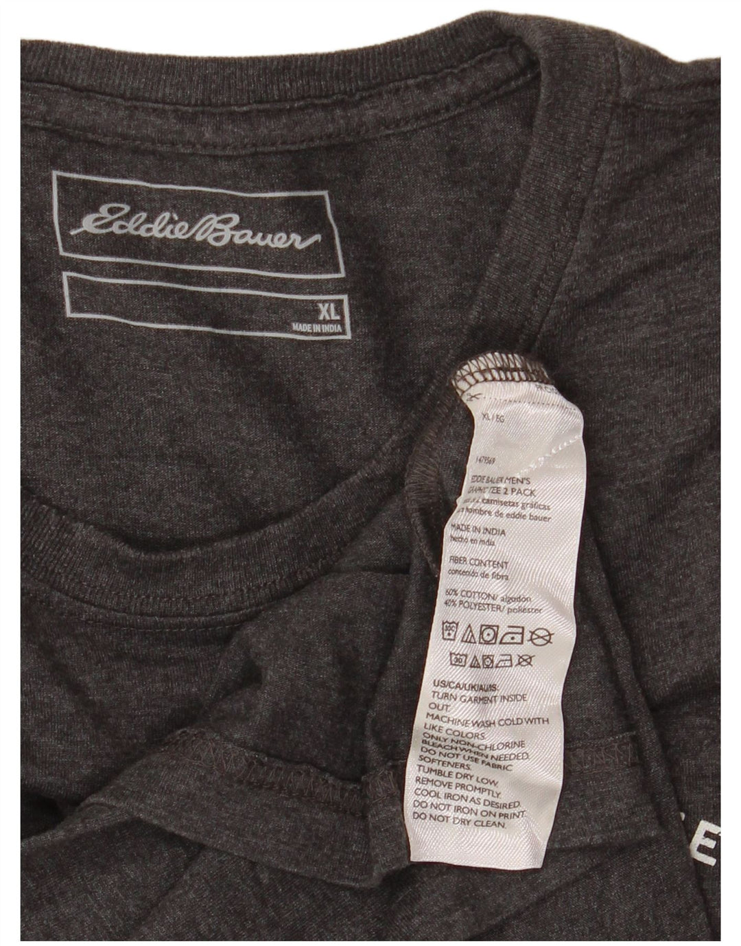 EDDIE BAUER Herren Grafik T-Shirt Top XL Grau Baumwolle
