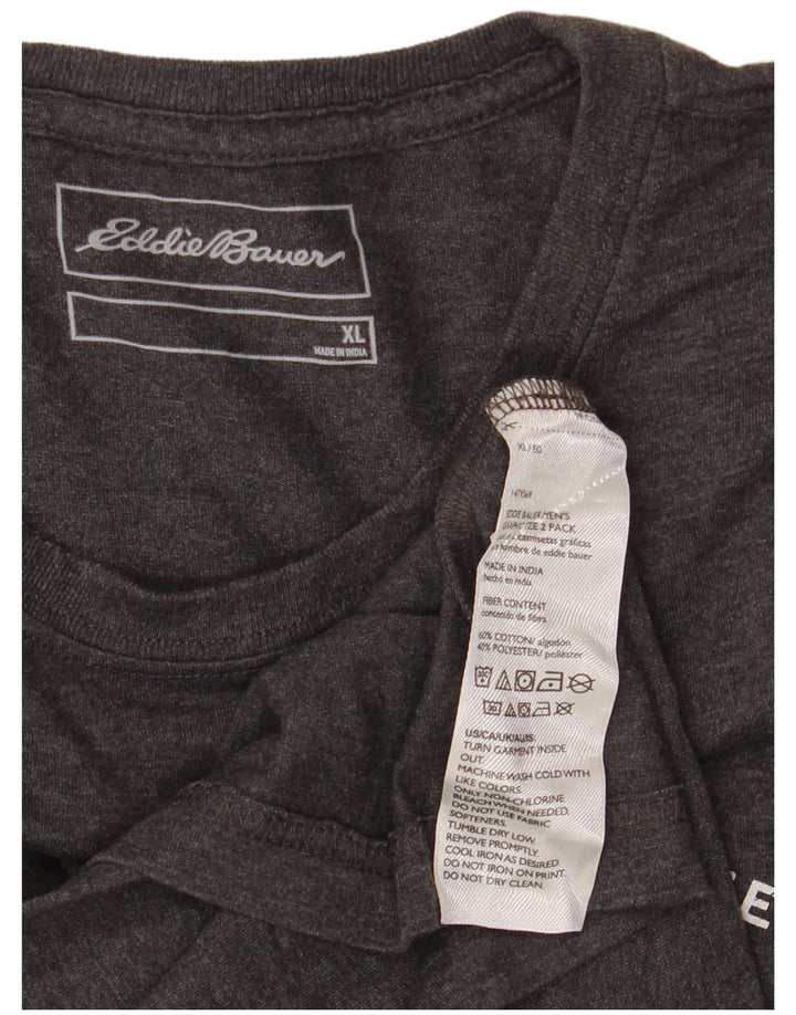 EDDIE BAUER Herren Grafik T-Shirt Top XL Grau Baumwolle
