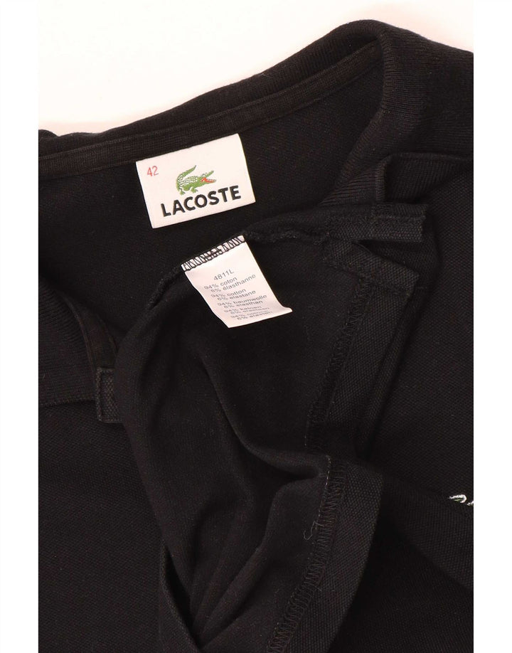 Lacoste Damen Poloshirt Größe 42 Large Schwarz