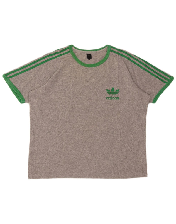 Adidas Herren T-Shirt Top XL Grau Baumwolle