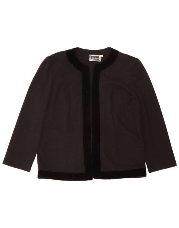 Luisa Spagnoli Damen 3/4-Ärmel-Cardigan-Oberteil IT 46 Large Schwarz