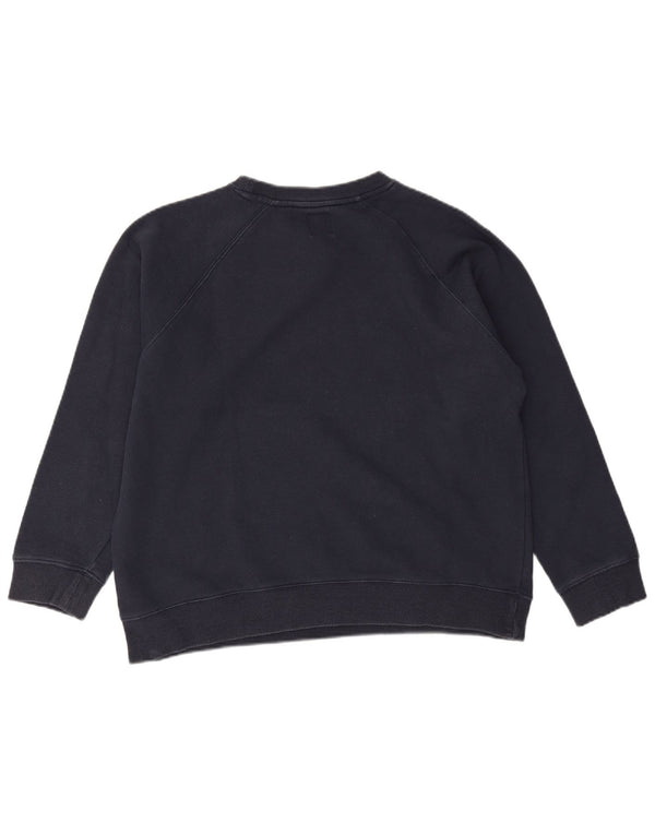 Fila Damen Sweatshirt Pullover UK 16 Large Marineblau Baumwolle