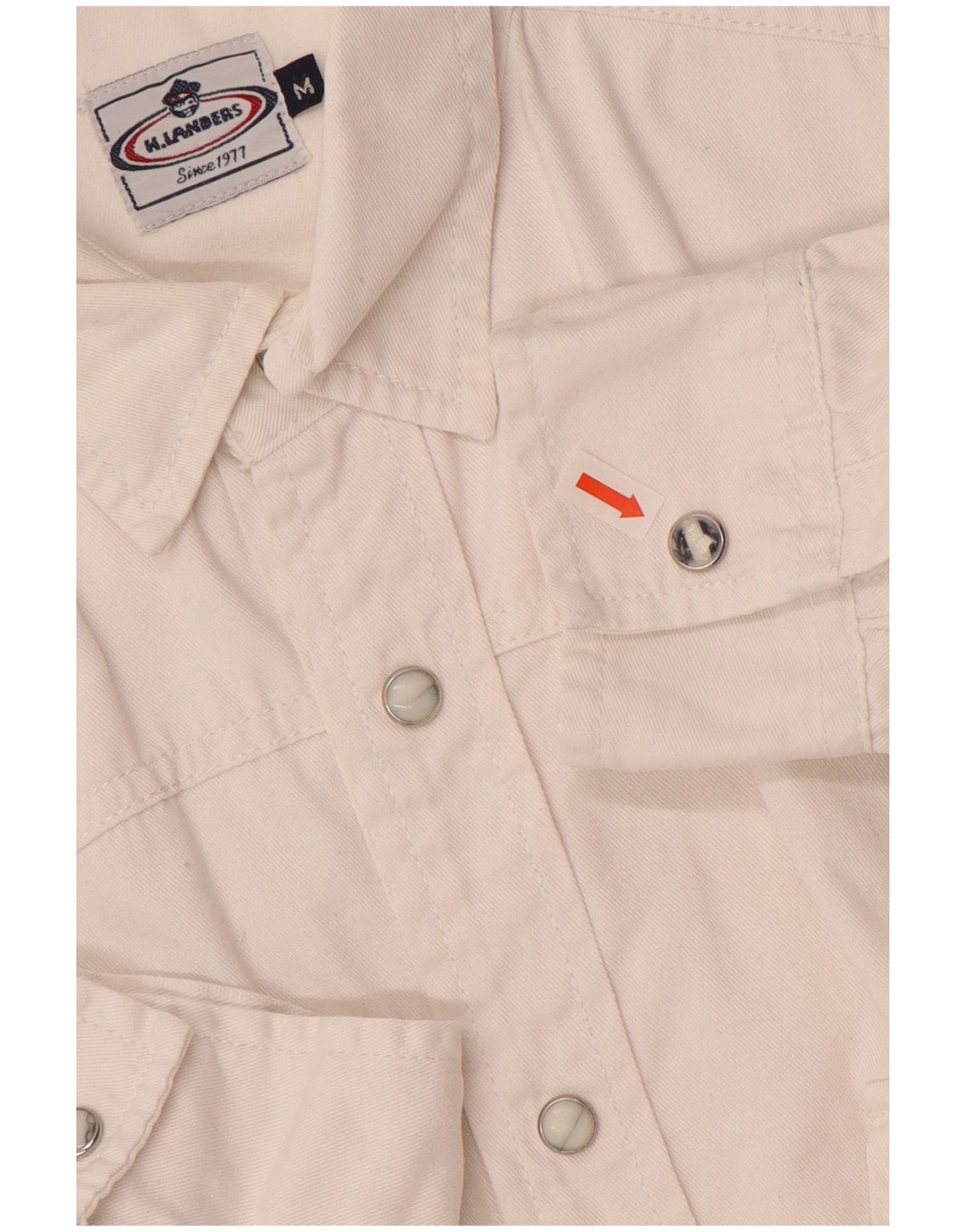 Vintage Herren Jeanshemd Mittelweiße Baumwolle
