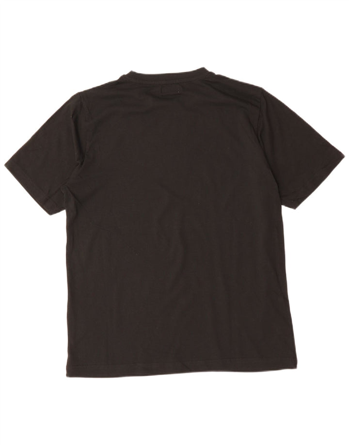 KAPPA Herren Grafik-T-Shirt-Oberteil aus mittelschwarzer Baumwolle