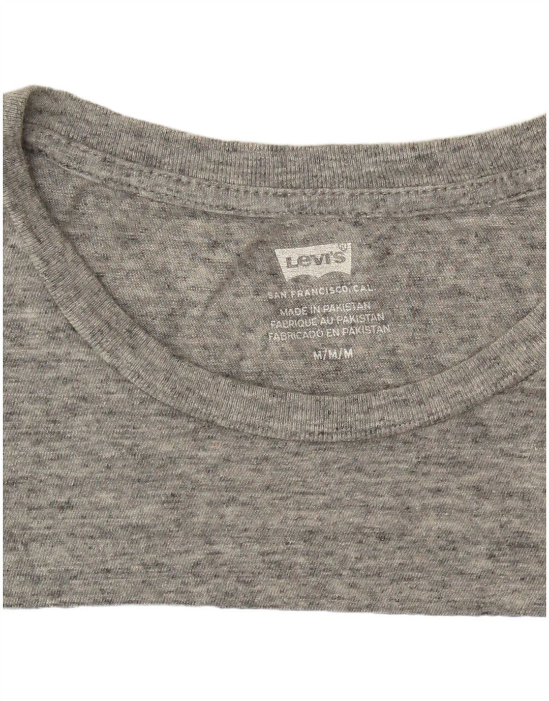 Levi's Damen Grafik-T-Shirt-Oberteil UK 14 Mittelgrau geflecktes Logo