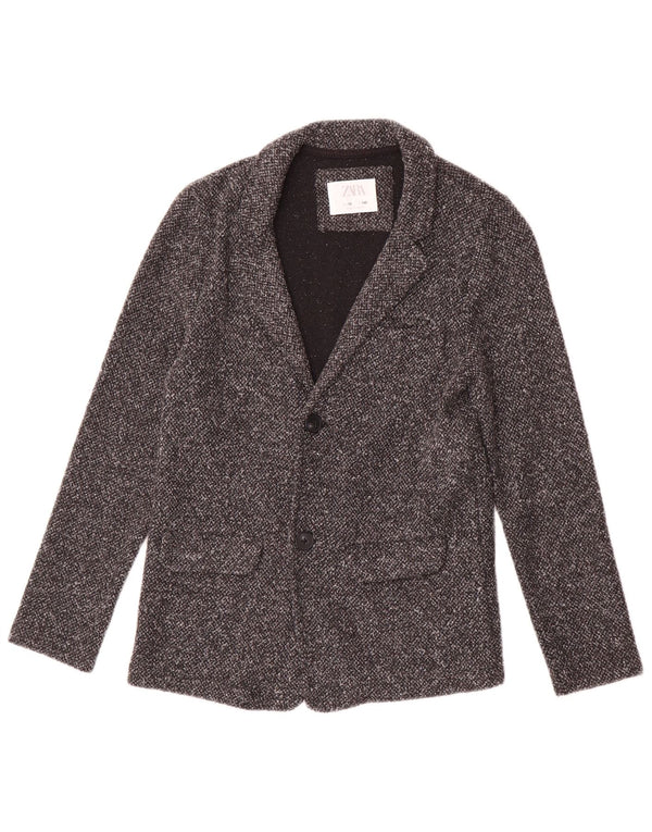 Zara Mädchen-Blazer mit 2 Knöpfen, 9–10 Jahre, grau meliert