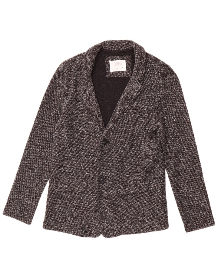 Zara Mädchen-Blazer mit 2 Knöpfen, 9–10 Jahre, grau meliert