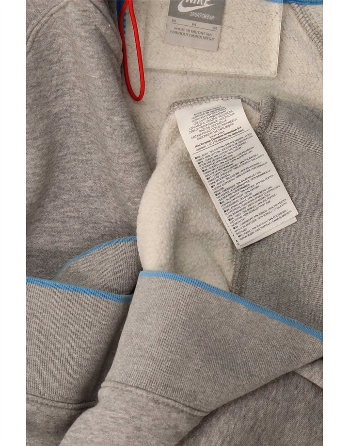 Nike Herren-Kapuzenpullover mit Reißverschluss, mittelgraue Baumwolle