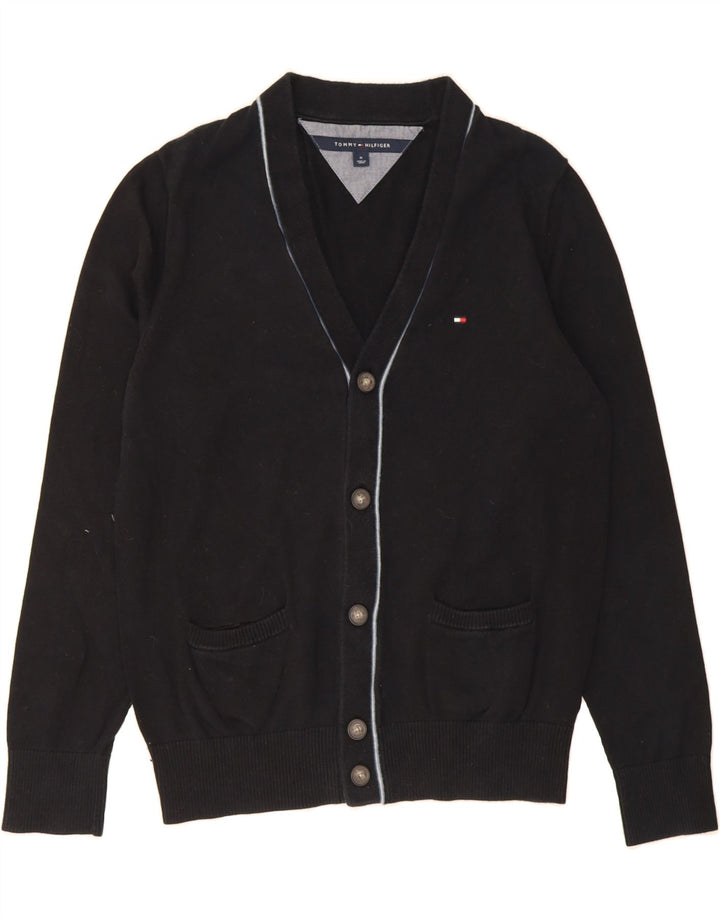 TOMMY HILFIGER Mens Cardigan Sweater Medium Navy Blue Cotton Vintage Tommy Hilfiger and Second-Hand Tommy Hilfiger from Messina Hembry 