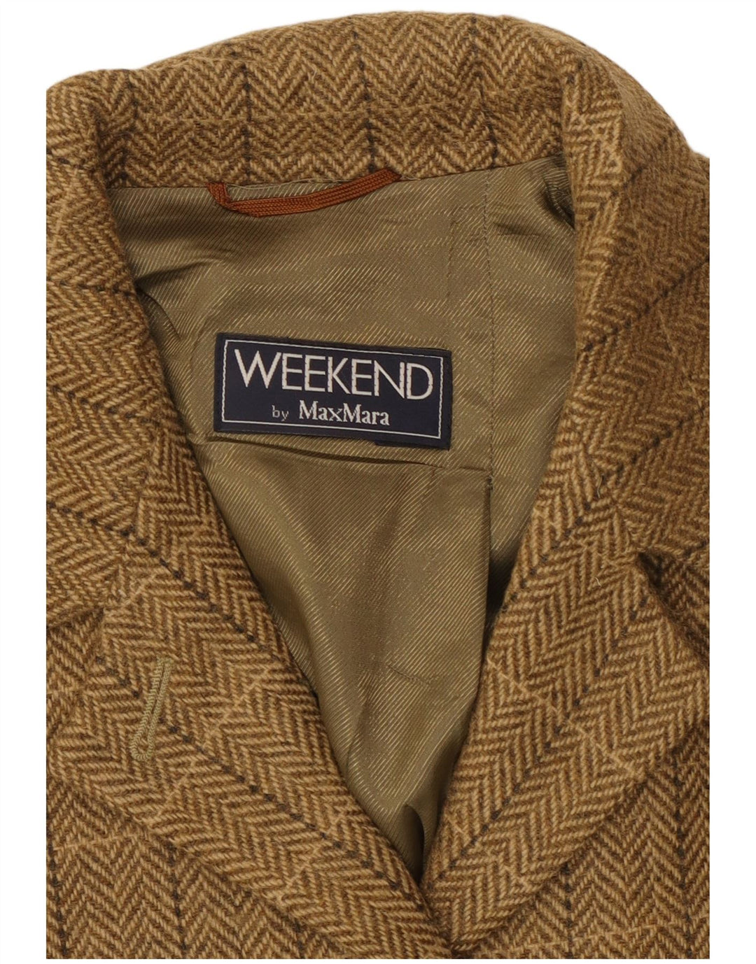 Max Mara Damen Weekend Blazer Jacke UK 16 Large Brown Check Classic