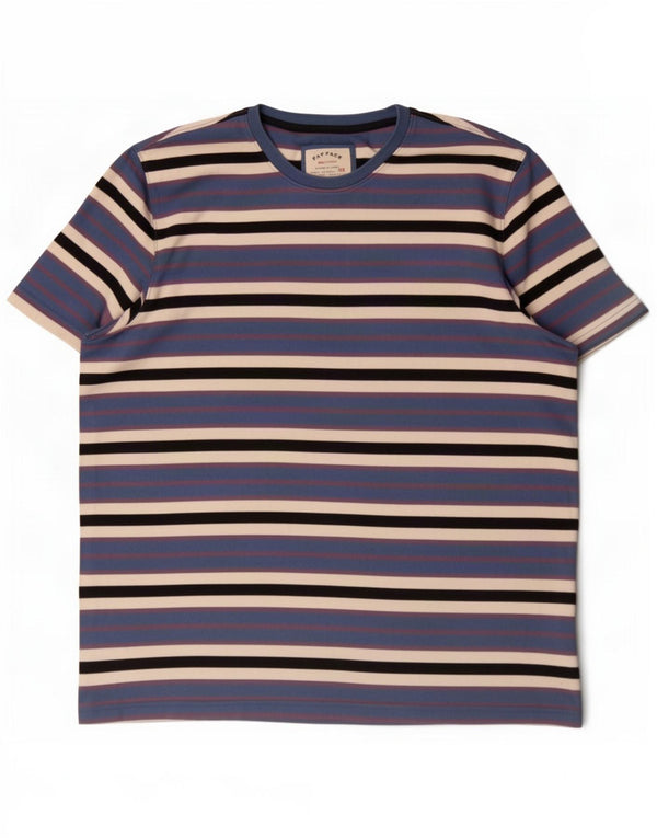Fat Face Herren T-Shirt Top 2XL blau gestreift aus Baumwolle