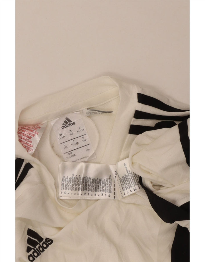 Adidas Climalite T-Shirt für Jungen, 11–12 Jahre, weißes Colourblock-Polyester