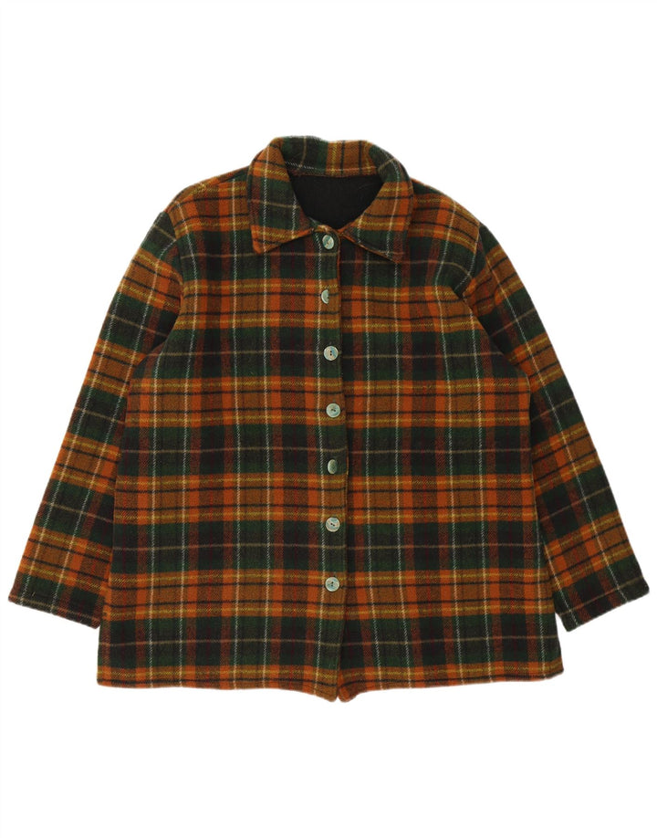 Vintage Damenjacke UK 14 Groß grün kariert