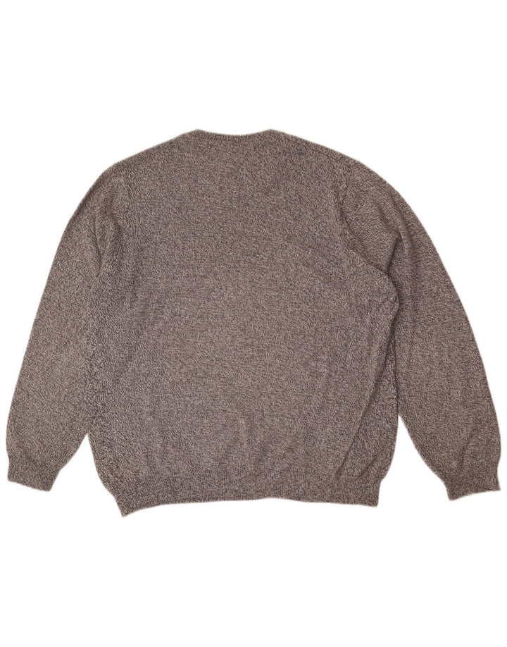 Marks & Spencer Herren-Pullover mit Rundhalsausschnitt, groß, grau meliert