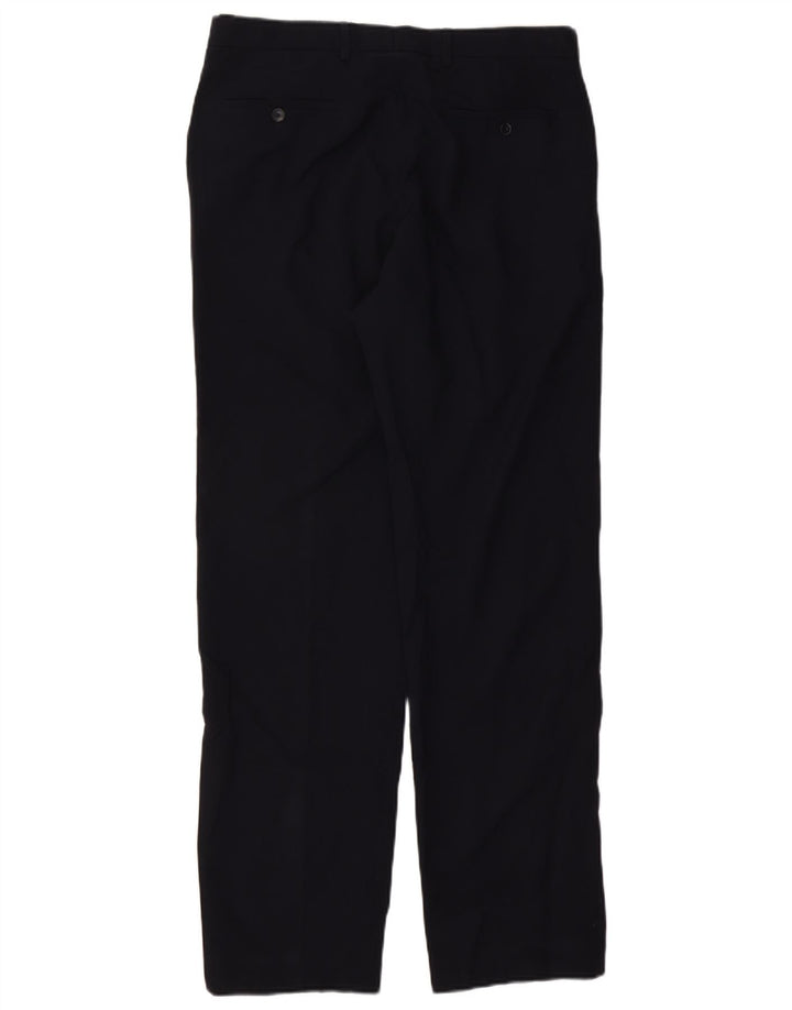 Marks & Spencer Herren-Anzughose, gerade, normal, W34 L33, Marineblau