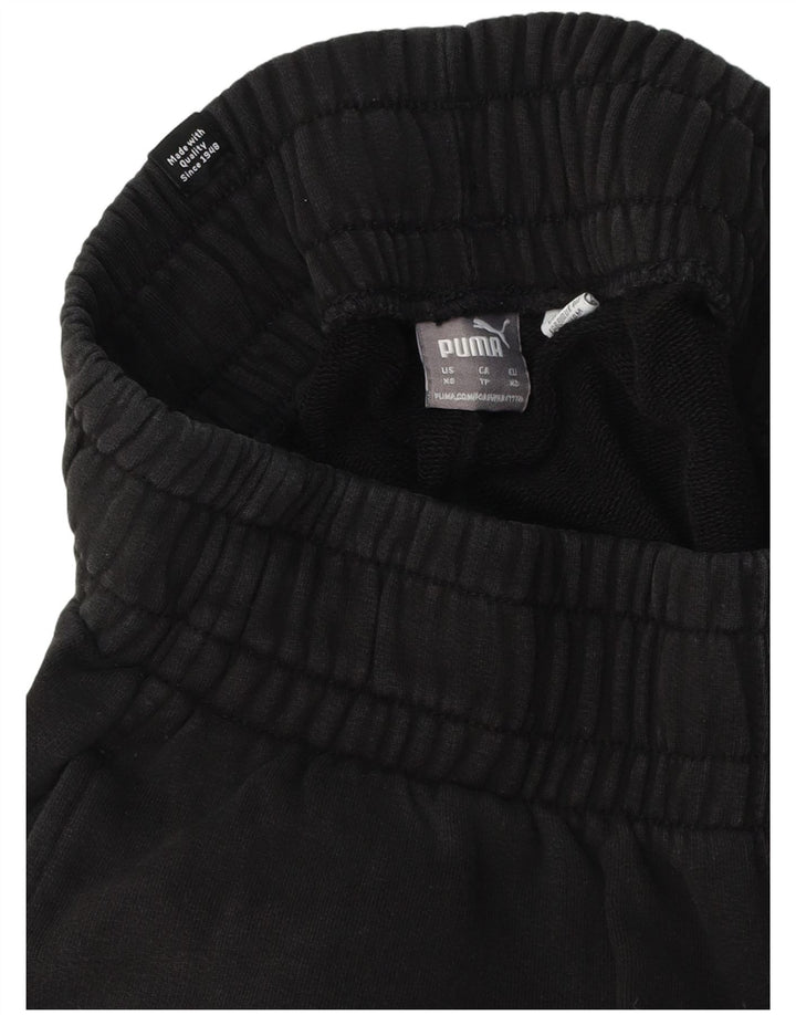 PUMA Damen Trainingshose Jogger UK 4 XS Schwarz Baumwolle