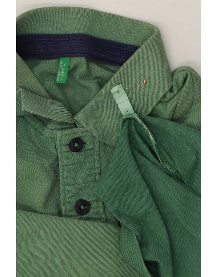Benetton Herren Poloshirt Large Grün