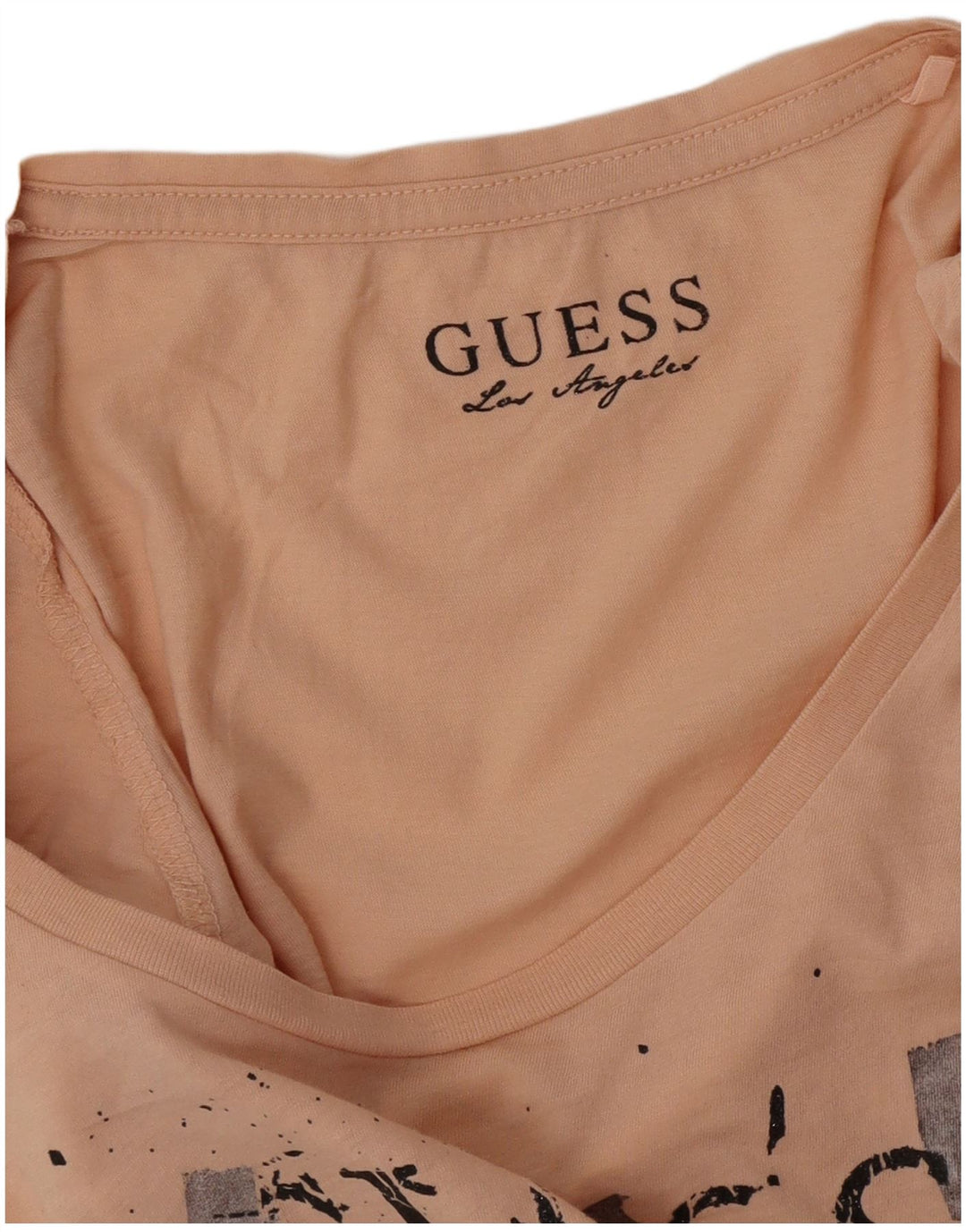 Guess Grafik-T-Shirt-Oberteil für Damen, UK 12, Mittelrosa