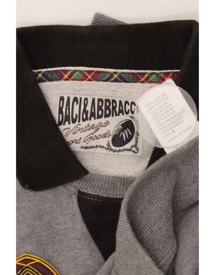 BACI & ABBRACCI Herren-Sweatshirt mit Grafik, Mittelgrau, Farbblock