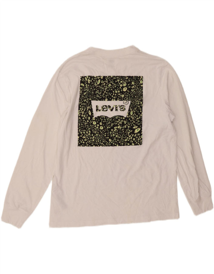 LEVI'S Herren Relaxed Graphic Top Langarm Mittelweiße Baumwolle