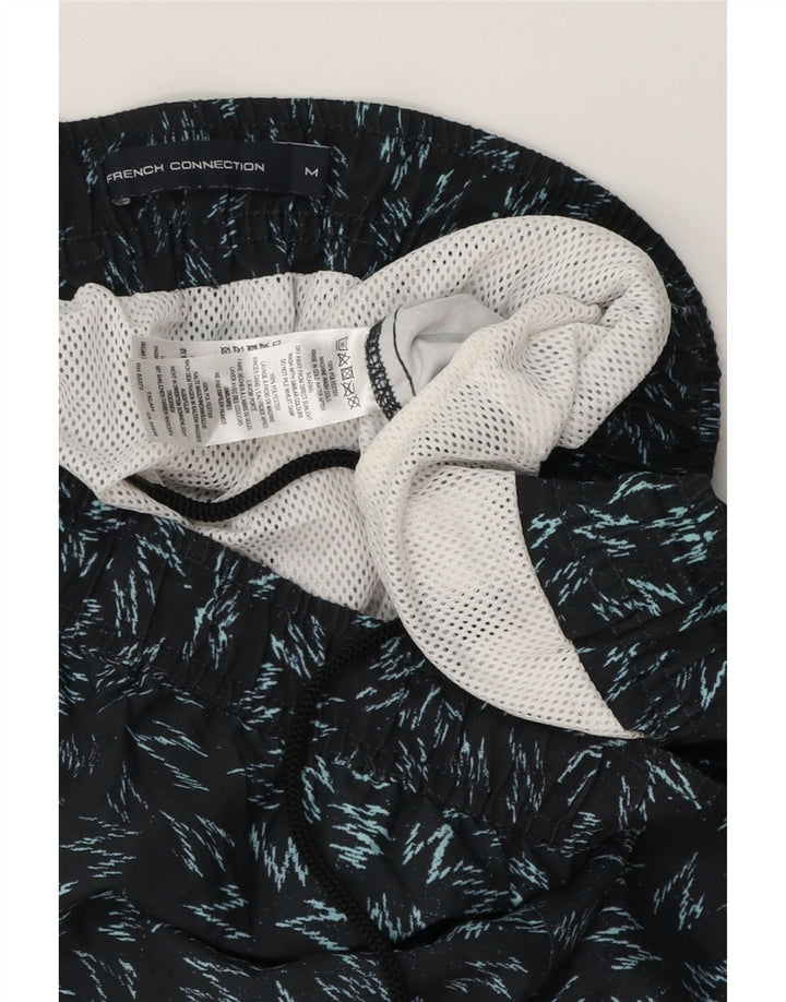 FRENCH CONNECTION Herren-Badeshorts aus mittelschwarz meliertem Polyester