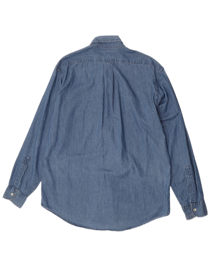 Trussardi Herren-Jeanshemd, Größe L, Blau