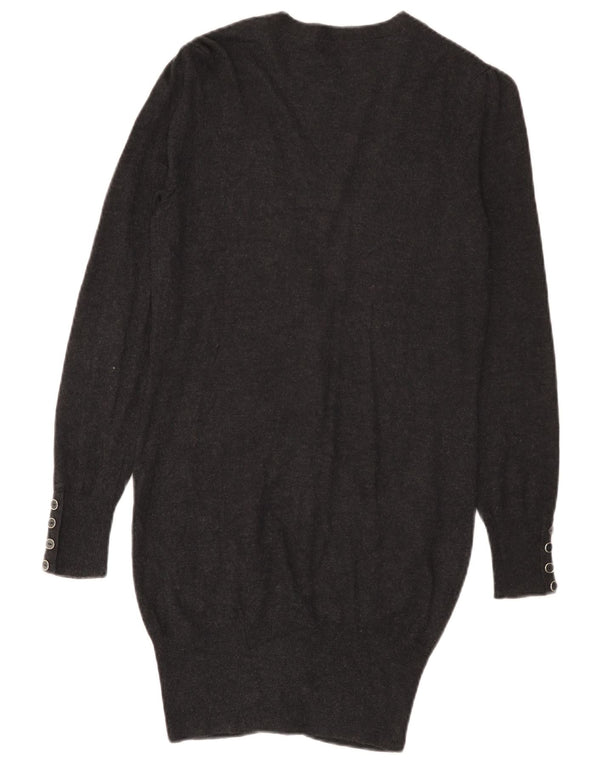 Marks & Spencer Damen Longline-Cardigan-Pullover UK 8 Small Graue Viskose