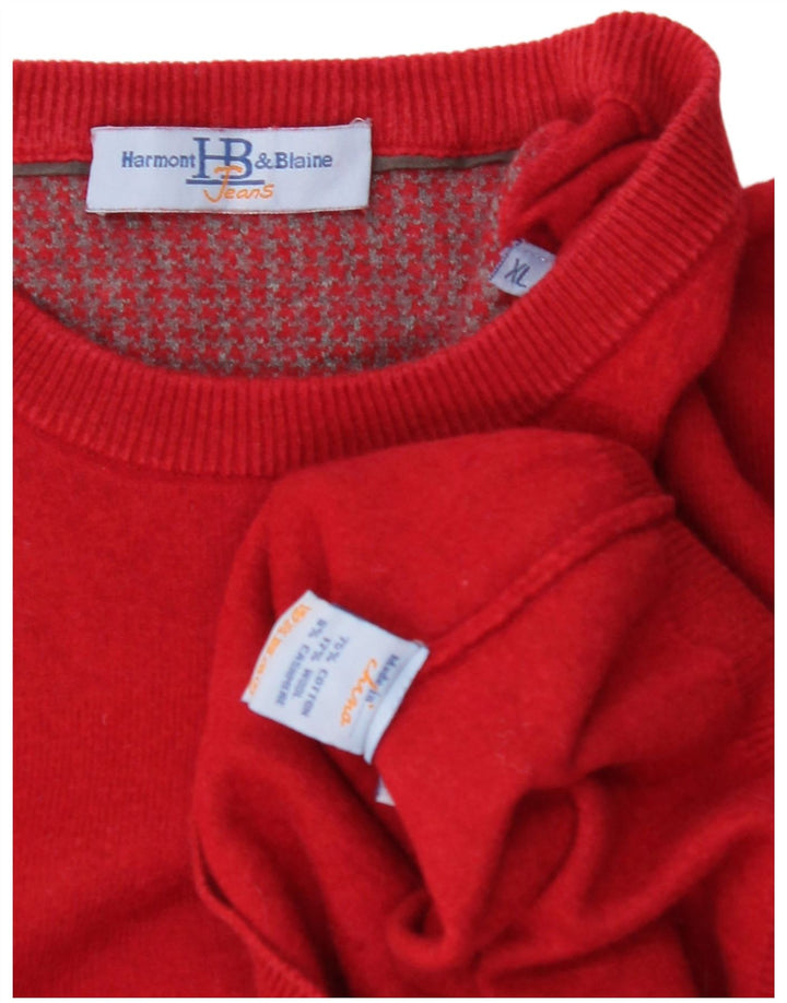 HARMONT & BLAINE Damen-Pullover mit U-Boot-Ausschnitt, UK 18, XL, rote Baumwolle