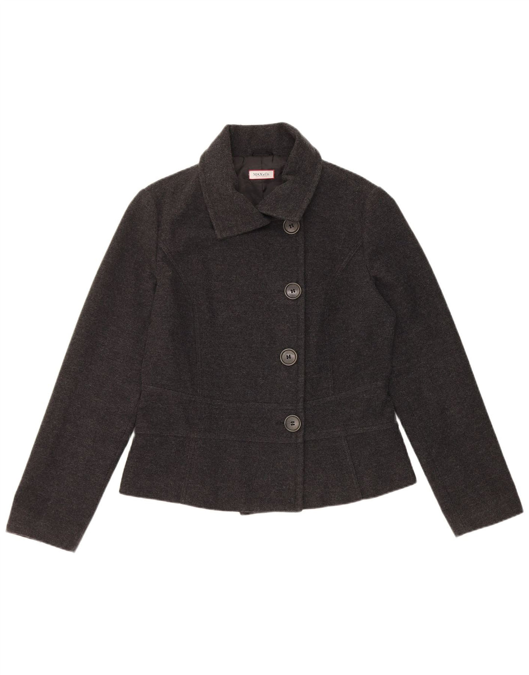 Max & Co. Damen-Blazerjacke mit 4 Knöpfen, UK 14, Mittelgrau meliert