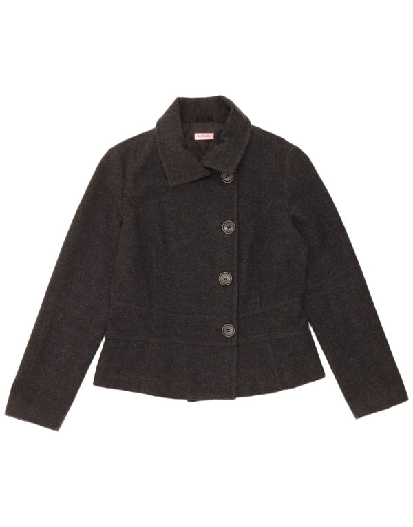 Max & Co. Damen-Blazerjacke mit 4 Knöpfen, UK 14, Mittelgrau meliert