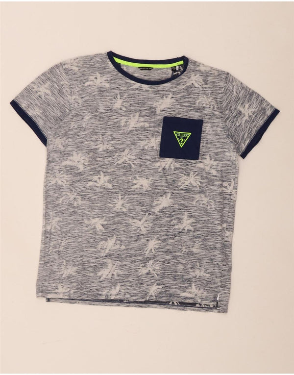 Guess T-Shirt-Oberteil für Jungen, 15–16 Jahre, marineblau, geblümt, Baumwolle