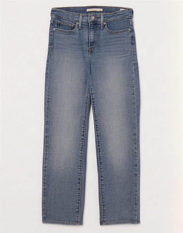 Levi's Damen 314 Shaping Straight Jeans W28 L27 Blaue Baumwolle