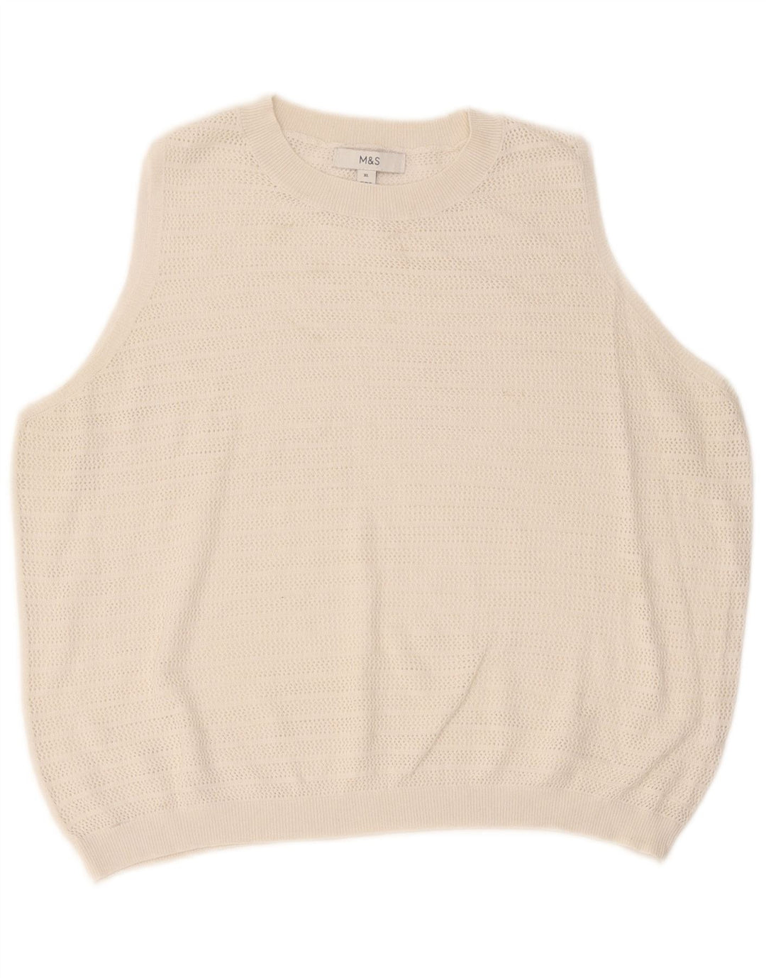 Marks & Spencer Damen Weste Tank Top UK 18 XL Weiß gestreift