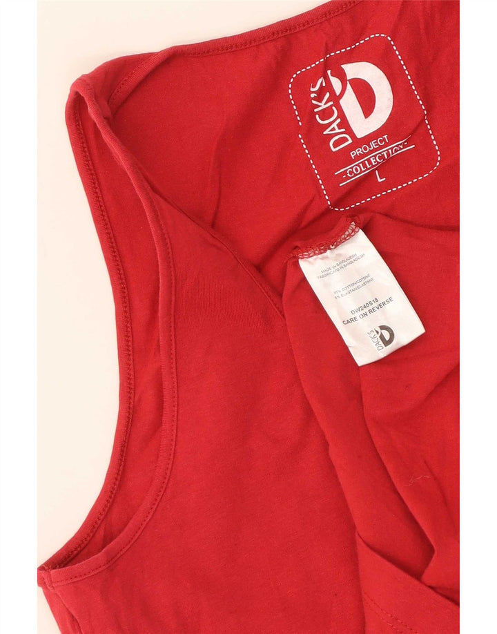 Dack's Damen-Weste-Top, UK 14, Größe L, rote Baumwolle