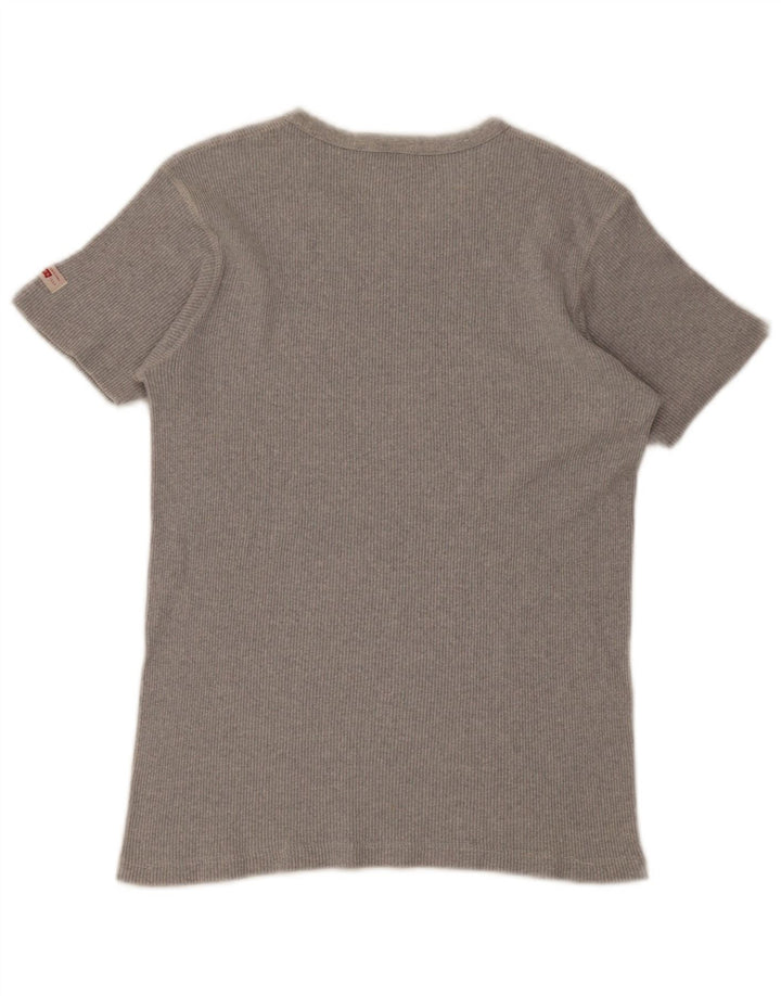 Levi's Damen T-Shirt Top UK 12 Mittelgraue Baumwolle