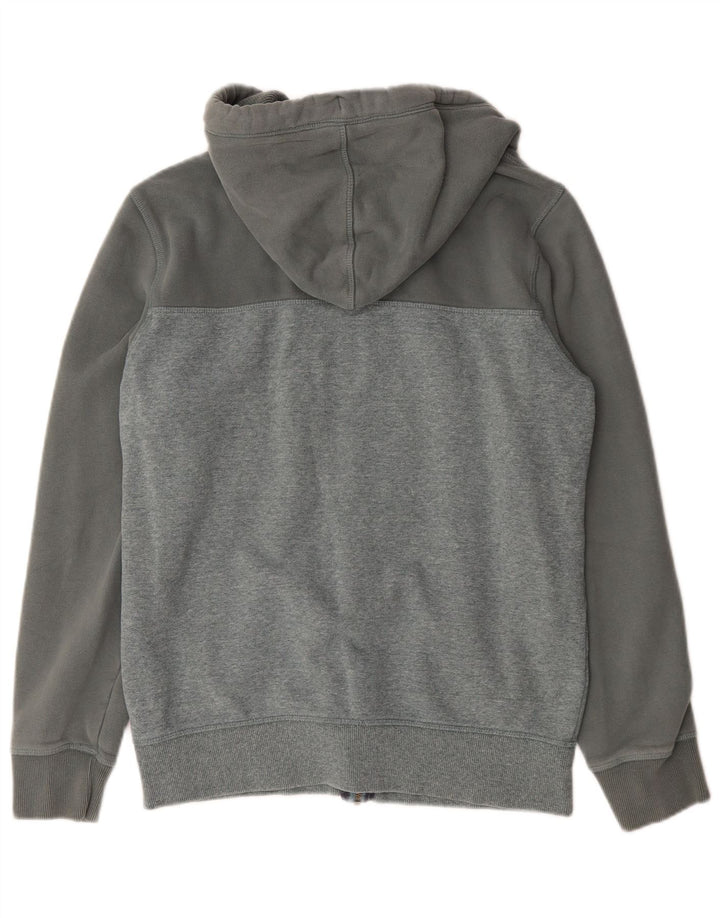 Fat Face Herren-Kapuzenpullover mit Reißverschluss, Größe S, Grau, Colourblock-Baumwolle