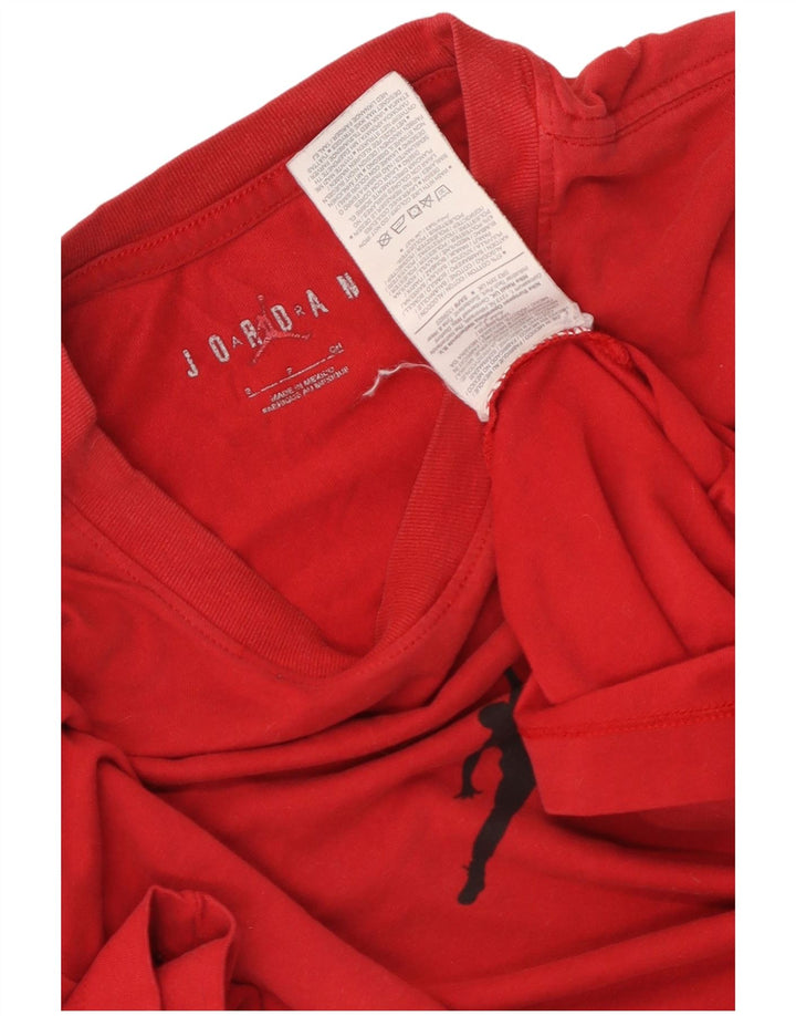 Jordan Herren-T-Shirt mit Dri-Fit-Grafik, Größe S, rote Baumwolle