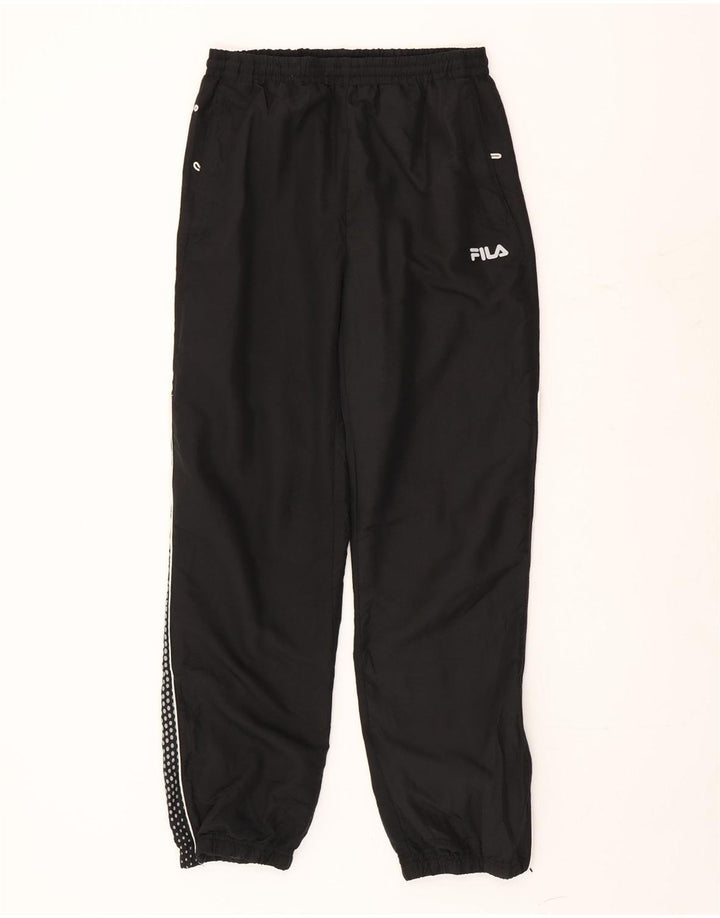 Fila Herren-Trainingshose, Jogginghose, klein, schwarz geflecktes Polyester