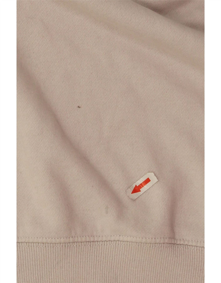 Fila Damen Übergroßer Crop-Sweatshirt-Pullover UK 16 Large Off White