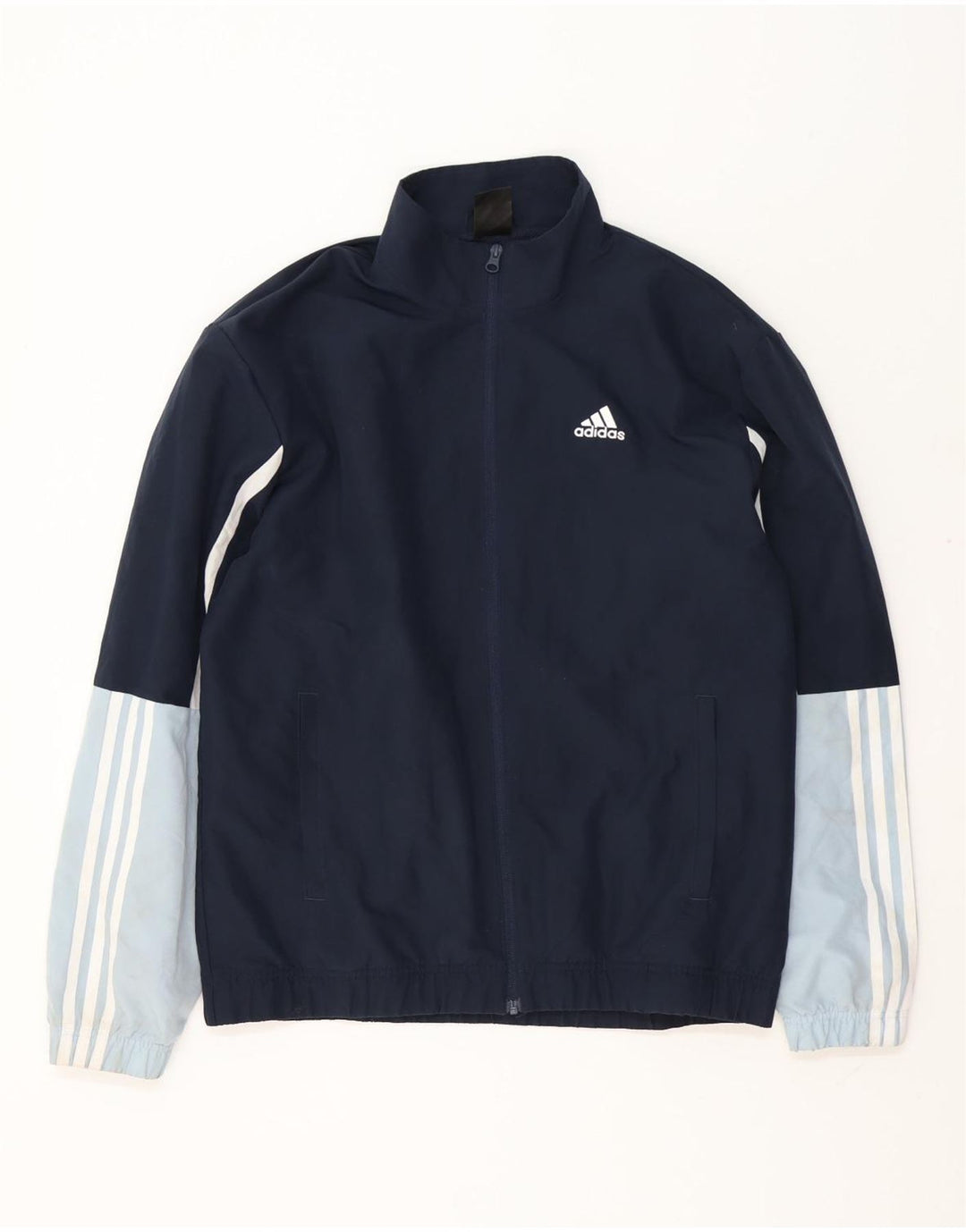 Adidas Herren-Trainingsanzug-Oberteil, Mittelgroßes marineblaues Farbblock-Polyester