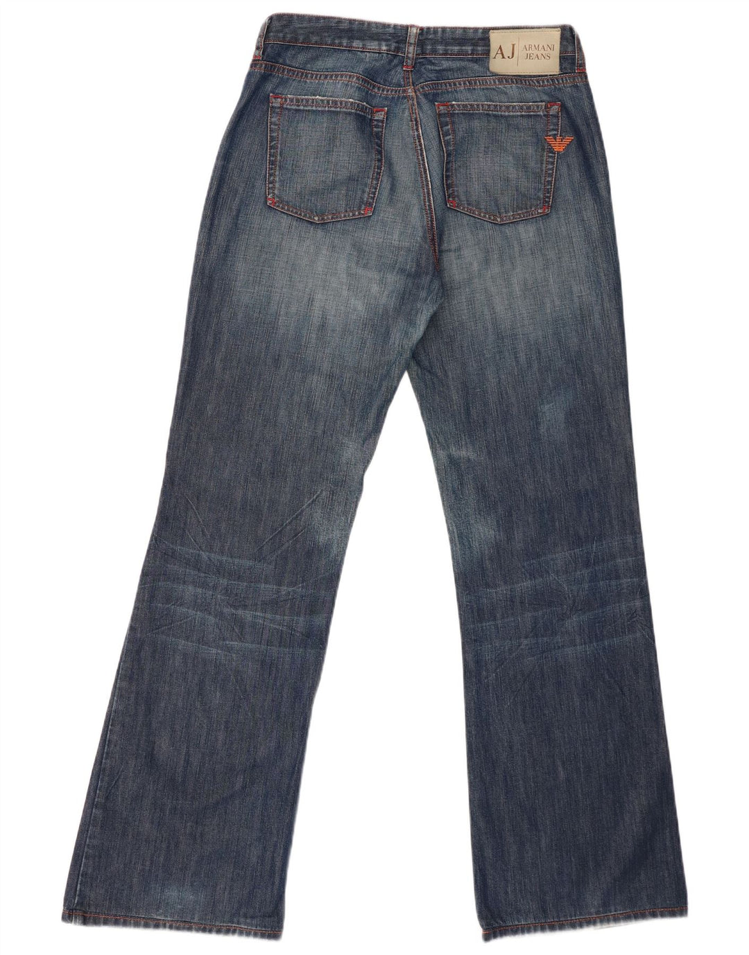Armani Damen Schlagjeans W31 L32 Marineblaue Baumwolle