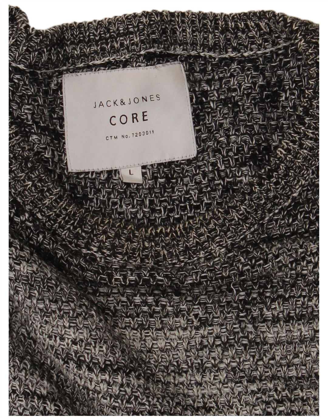 Jack & Jones Herren-Pullover mit Rundhalsausschnitt, Größe L, Grau