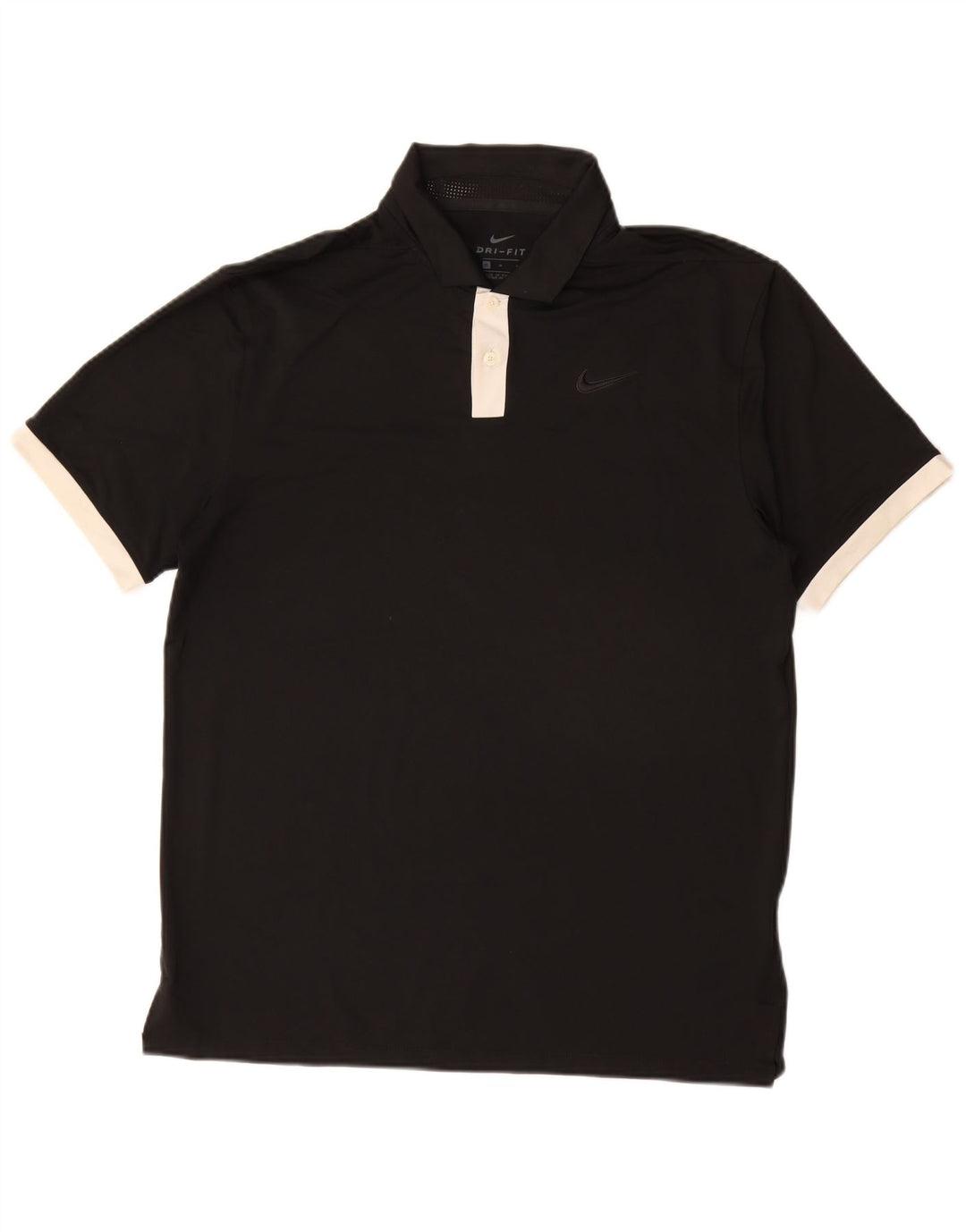 NIKE Herren Dri Fit Poloshirt Mittelschwarzes Polyester