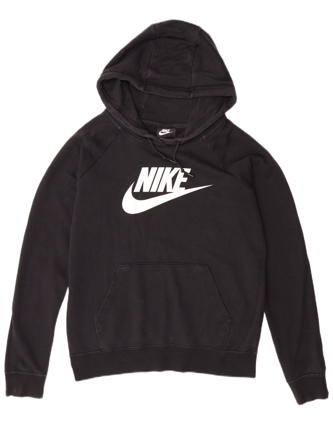 NIKE Damen-Pullover mit übergroßem grafischem Kapuzenpullover, Gr. 10, Größe S, Schwarz, Baumwolle