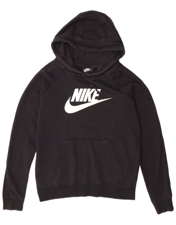 NIKE Damen-Pullover mit übergroßem grafischem Kapuzenpullover, Gr. 10, Größe S, Schwarz, Baumwolle