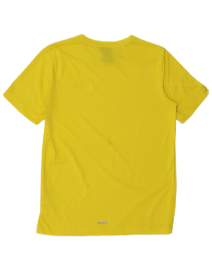 Adidas Jungen Climalite T-Shirt Top 13–14 Jahre, gelbes Polyester