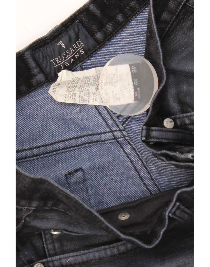 Trussardi Herren Straight Jeans W30 L32 Marineblaue Baumwolle